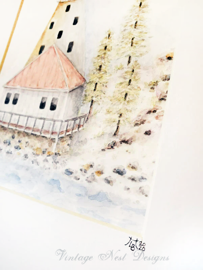 Lighthouse No.1 Original Watercolor Painting. image 1