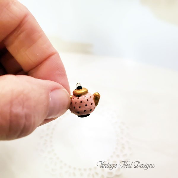Tea Pot No.3 Dollhouse Miniature Handmade image 1