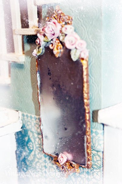 Old Vintage Mirror No.1 Dollhouse Miniature Handmade image 3