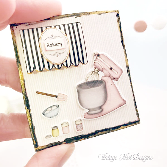 Bakery Pink Mixer No.1:2 Dollhouse Miniature Handmade image 3