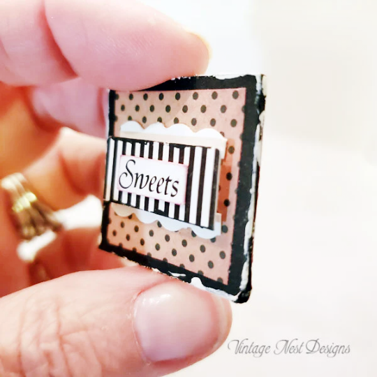 Sweets Sign No.14 Dollhouse Miniature Handmade image 1