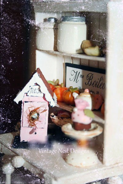 Bird Nest House No.6 Dollhouse Miniature Handmade image 3