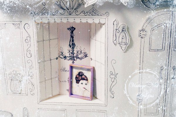 Audrey Hepburn No.1:2 Dollhouse Miniature Handmade Wooden Framed Art image 4