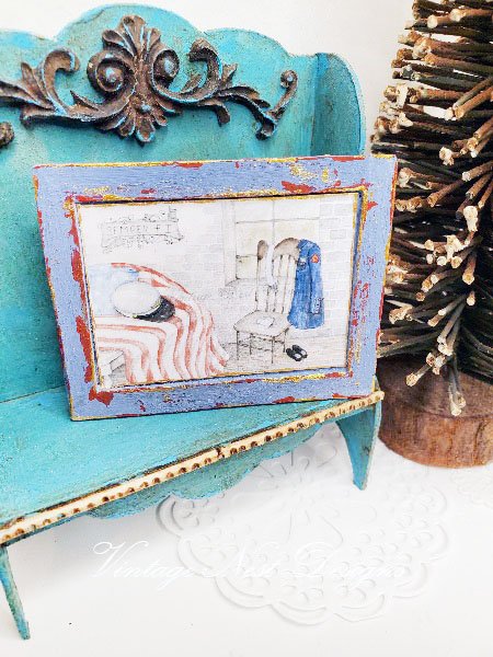 Semper Fi No.1:1 Handmade Dollhouse Miniature Wooden Framed Art image 1