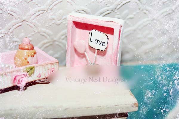 Love Mini Box No.1 Dollhouse Miniature Handmade image 2