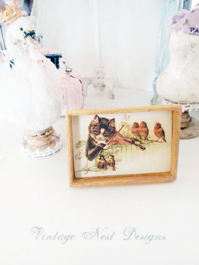 The Cat & The Fiddle No.1:1 Dollhouse Miniature Handmade image 3