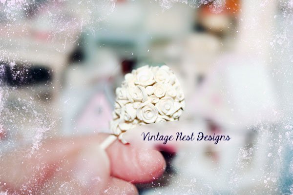 Wedding Bouquet No.2 Dollhouse Miniature Handmade image 1