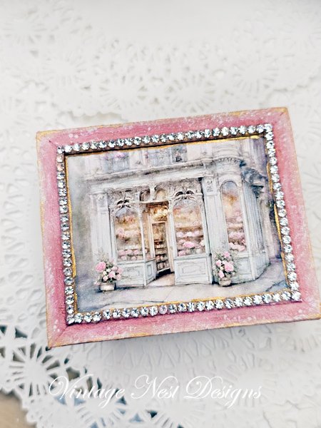 French Store No.5:1 Dollhouse Miniature Handmade Wooden Framed Art image 3