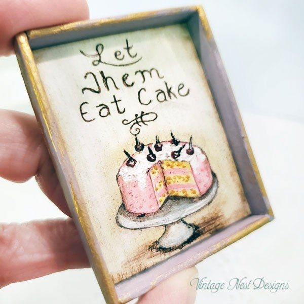 Let Them Eat Cake No.1:1 Dollhouse Miniature Handmade image 4