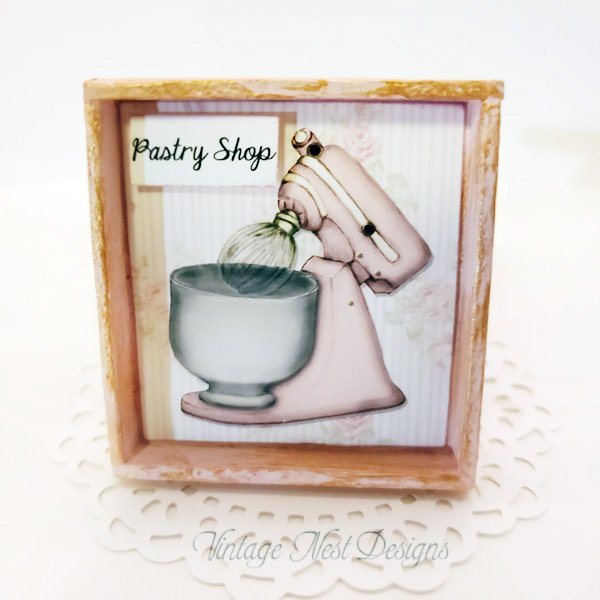 Bakery Pink Mixer No.2:2 Dollhouse Miniature Handmade image 3