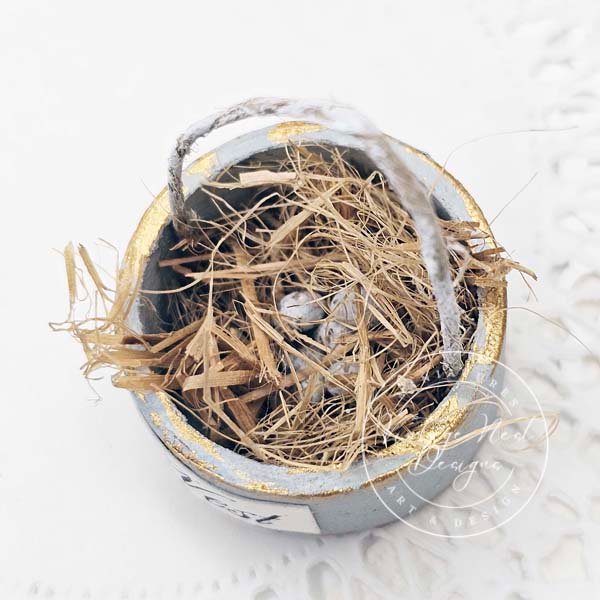 Bird Nest Basket No.17 Handmade Miniature image 8