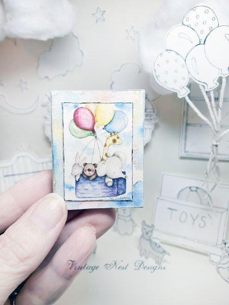 Animals & Balloons No.1:1 Handmade Dollhouse Miniature image 3