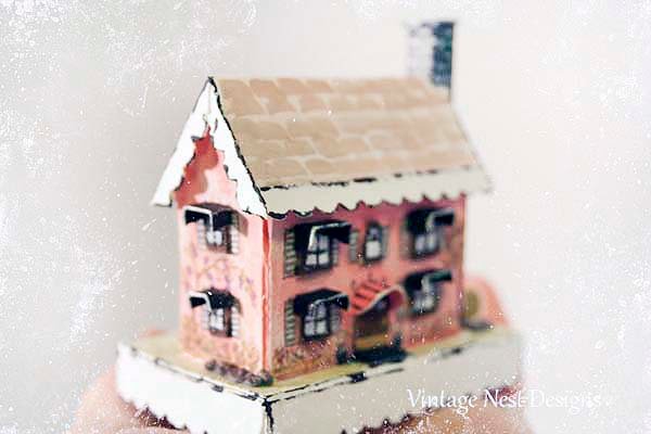 Putz Pink House No.8 Handmade Miniature image 4
