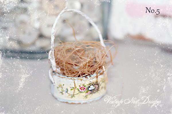Bird Nest Basket No.5 Handmade Miniature image 4
