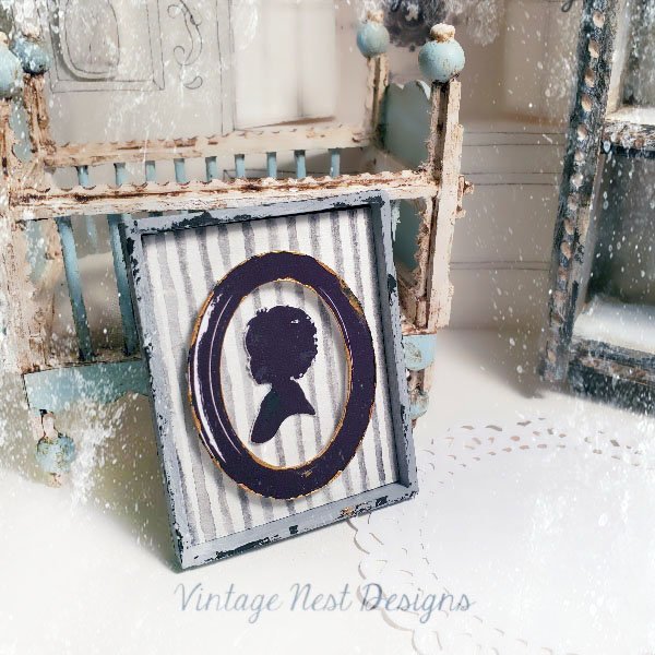 Vintage Child Silhouette No.1:1 Handmade Dollhouse Miniature image 5