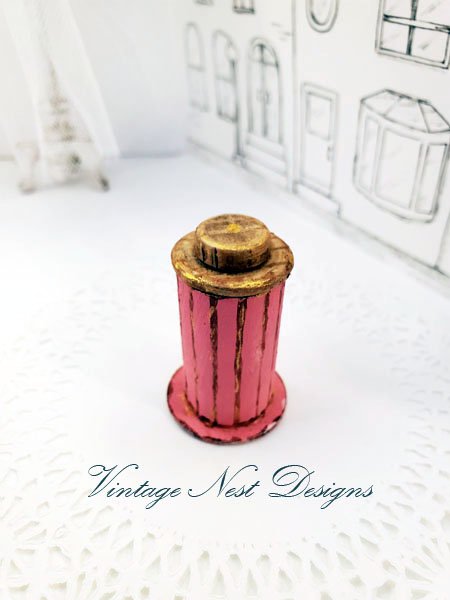 Hat Band Box No.143 Dollhouse Miniature Handmade for Dolls image 1