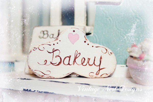 Bakery Sign No.13 Dollhouse Miniature Handmade image 2