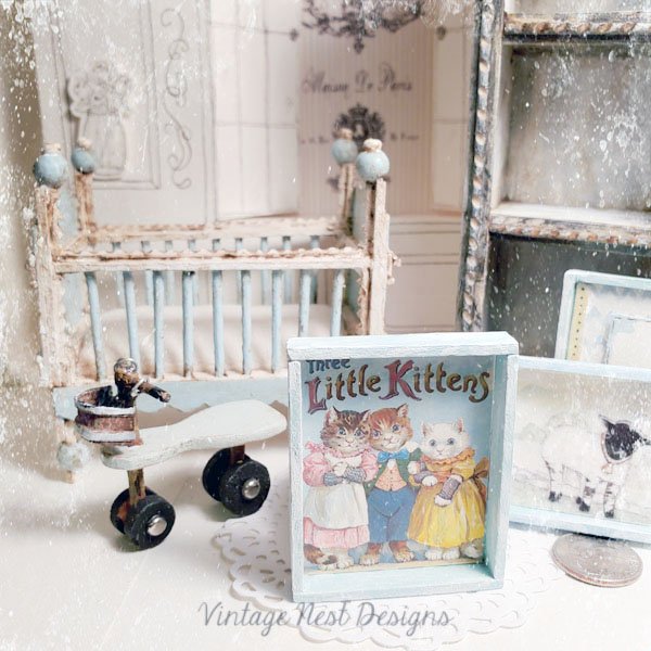 Three Little Kittens No.1:2 Dollhouse Miniature Handmade image 7