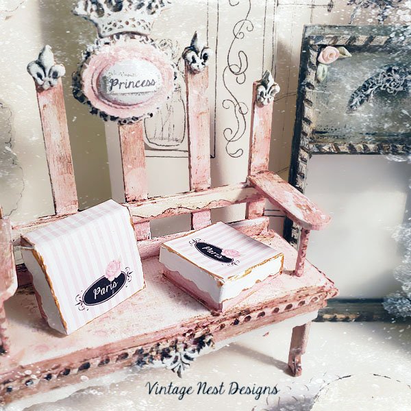 Boxes No.60 Dollhouse Miniature Handmade for Dolls image 1