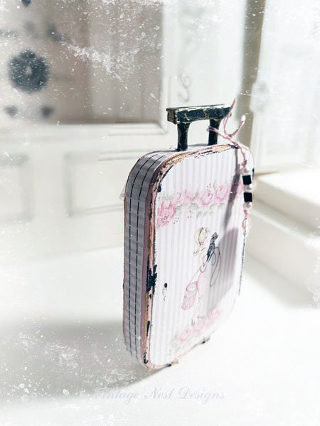 Vintage Barbie No.4:2 Luggage Suitcase Dollhouse Miniature Handmade image 6