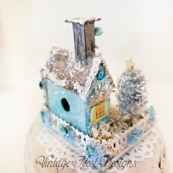 Putz Glitter Holiday House No.30 Handmade Miniature image 3