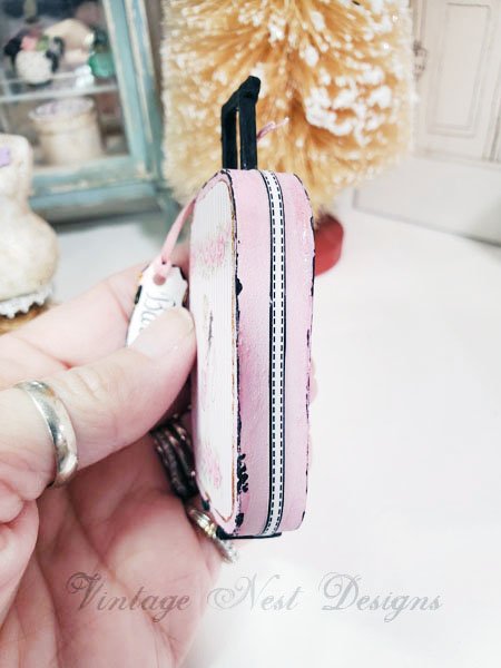 Vintage Barbie No.4:3 Luggage Suitcase Dollhouse Miniature Handmade image 2