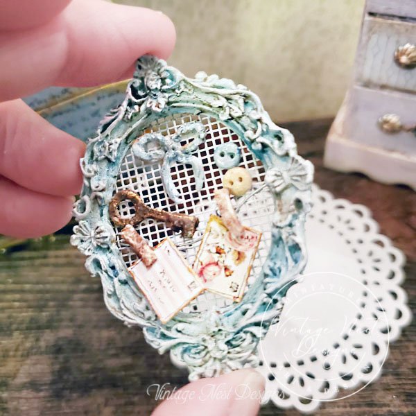 Frame Montage No.1 Dollhouse Miniature Handmade image 1