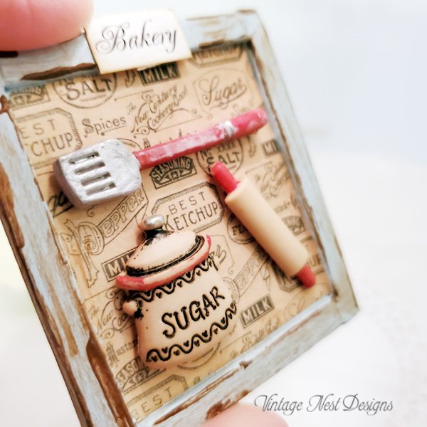 Bakery Sign No.6 Dollhouse Miniature Handmade image 3