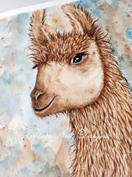 Llama No.1 Digital Prints Watercolor Painting image 6