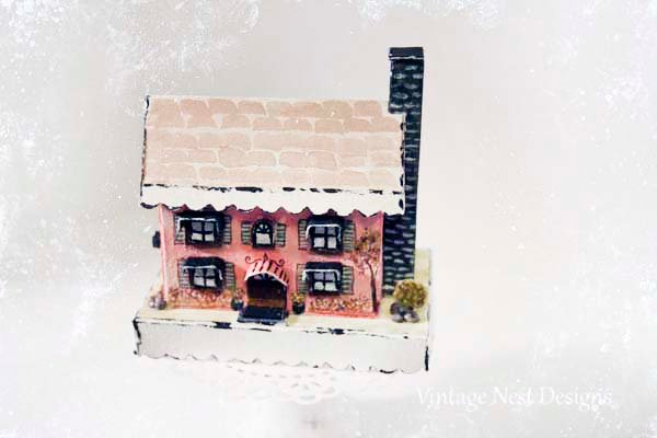Putz Pink House No.8 Handmade Miniature image 1