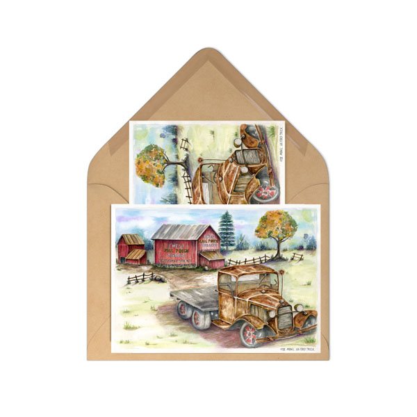 Model AA Truck Digital Prints Watercolor Painting image 2