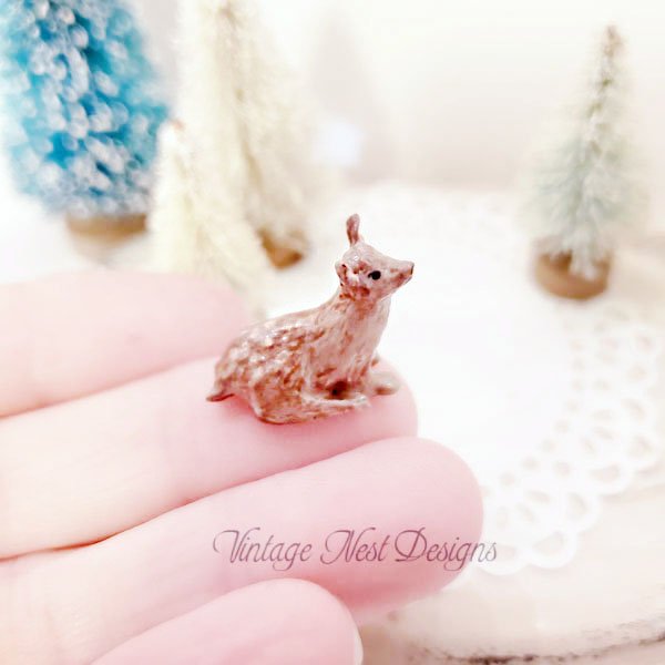 Deer No.4 Dollhouse Miniature Handmade image 2