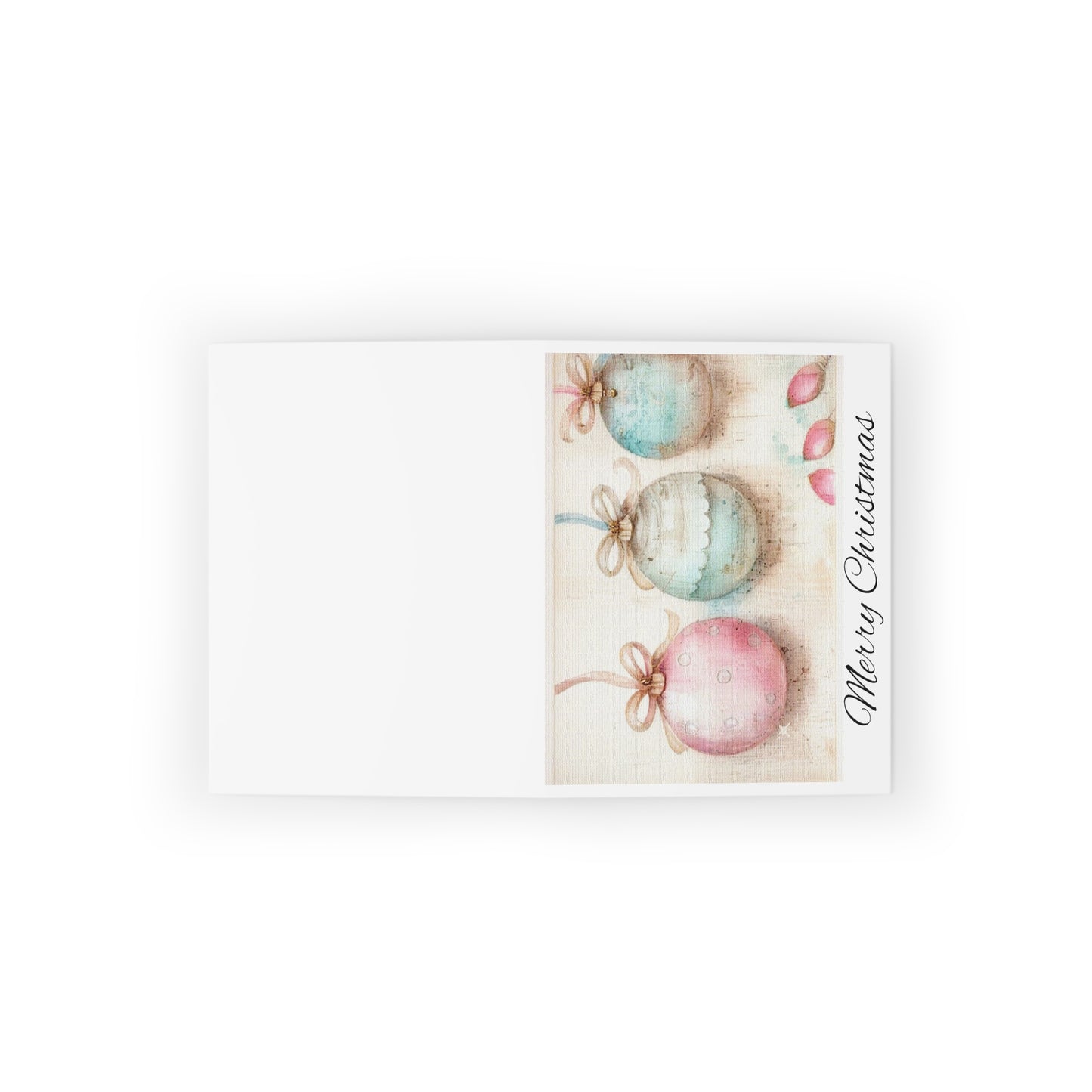Greeting cards (8, 16, and 24 pcs) Christmas Bulbs No.3 Watercolors