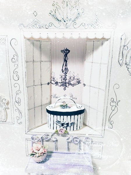 Hat Band Box No.54 Dollhouse Miniature Handmade for Dolls image 4