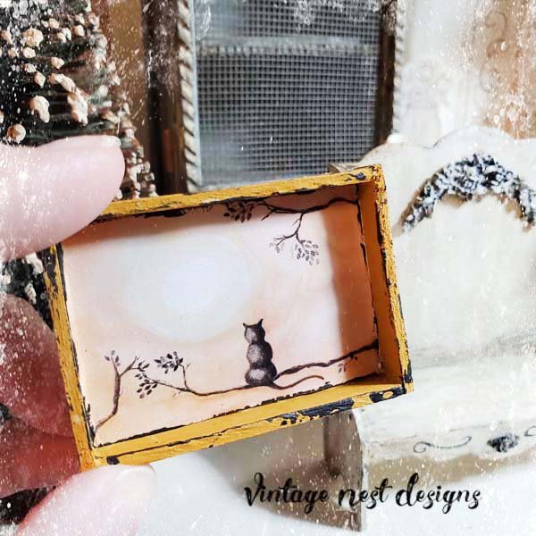 Cat & the Moon No.2:1 Dollhouse Miniature Handmade image 3