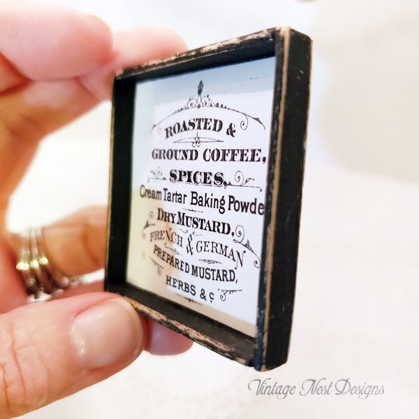 Coffee Sign No.3 Dollhouse Miniature Handmade image 3