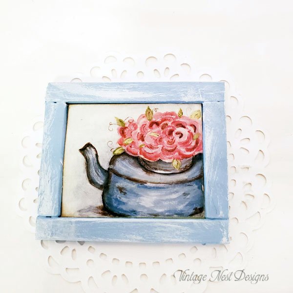 Tea Kettle No.2 Dollhouse Miniature Handmade Original Painting image 4
