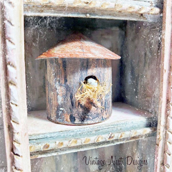 Bird Nest House No.1 Dollhouse Miniature Handmade image 5