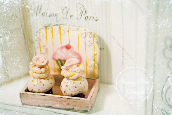 Cupcake Bakery Sweets No.19 Dollhouse Miniature Handmade image 0