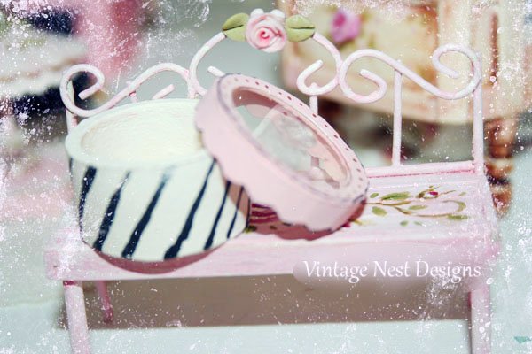 Pink & Black Cookie Box No.1 Dollhouse Miniature Handmade image 5