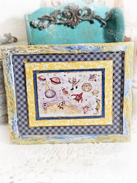 Sun Moon Stars Rocket Ship No.1:2 Dollhouse Miniature Handmade image 0
