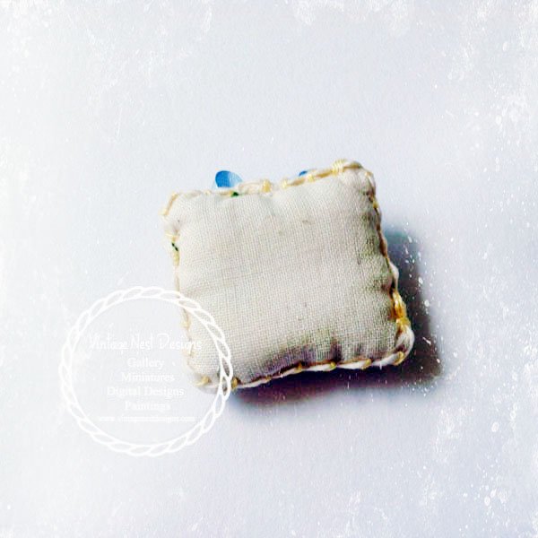Pillow No.4 Dollhouse Miniature Handmade image 7