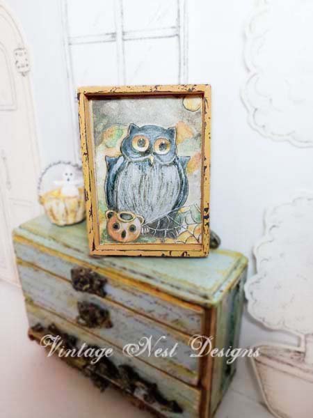 Halloween Owl No.4:3 Dollhouse Miniature Handmade image 8