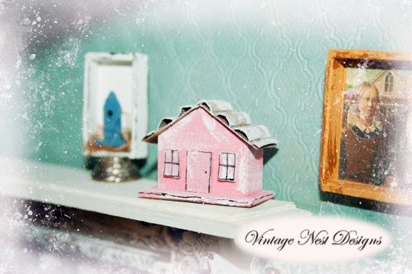Putz House No.6 Handmade Miniature image 1
