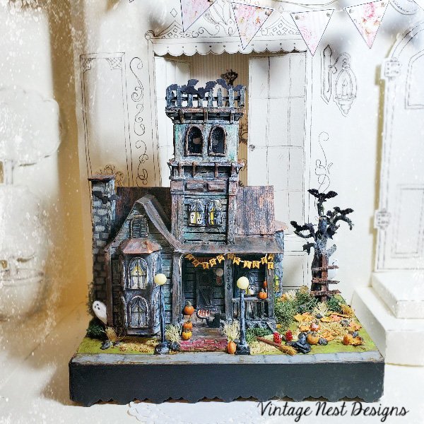 Haunted Halloween Dollhouse Mansion No.1 Handmade Miniature image 10