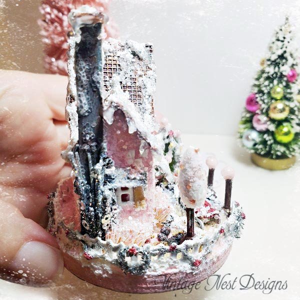 Putz Glitter Holiday House No.6 Handmade Miniature image 4