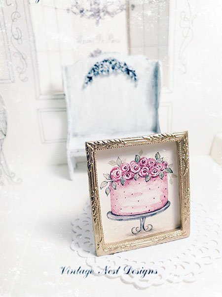 Cake No.7:7 Dollhouse Miniature Handmade image 7