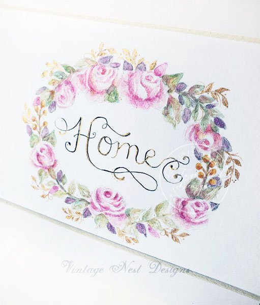 Flowers Home No.1 Original Watercolor Painting image 1