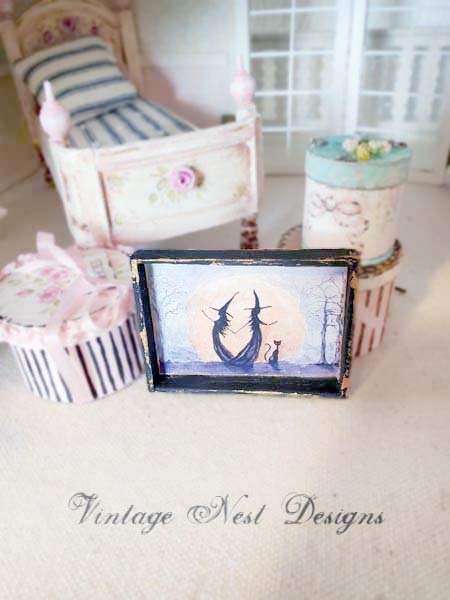 Dancing Witches No.1:2 Dollhouse Miniature Handmade image 2
