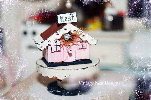 Bird Nest House No.3 Dollhouse Miniature Handmade image 0